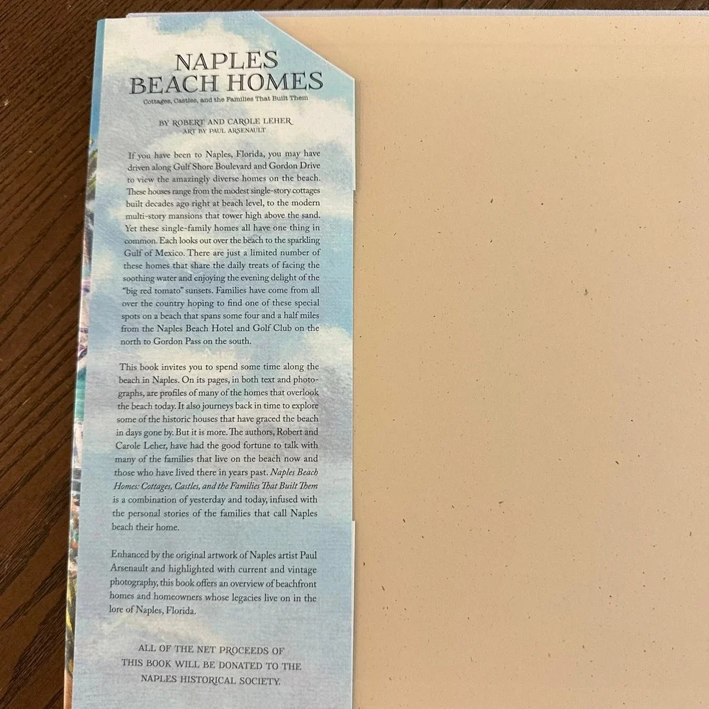 Naples Beach Homes Robert Carole Leher Paul Arsenault Hardcover 2015 1st Edition